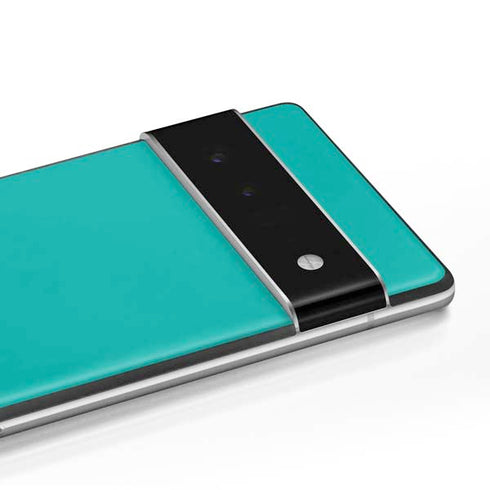Aqua Blue Blue Solid Google Pixel 6 Pro Skin